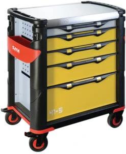 Servante Grand Volume SAM OUTILLAGE 5 Tiroirs à Plateau Inox - 415H -Outillage Soldes 415hren 01