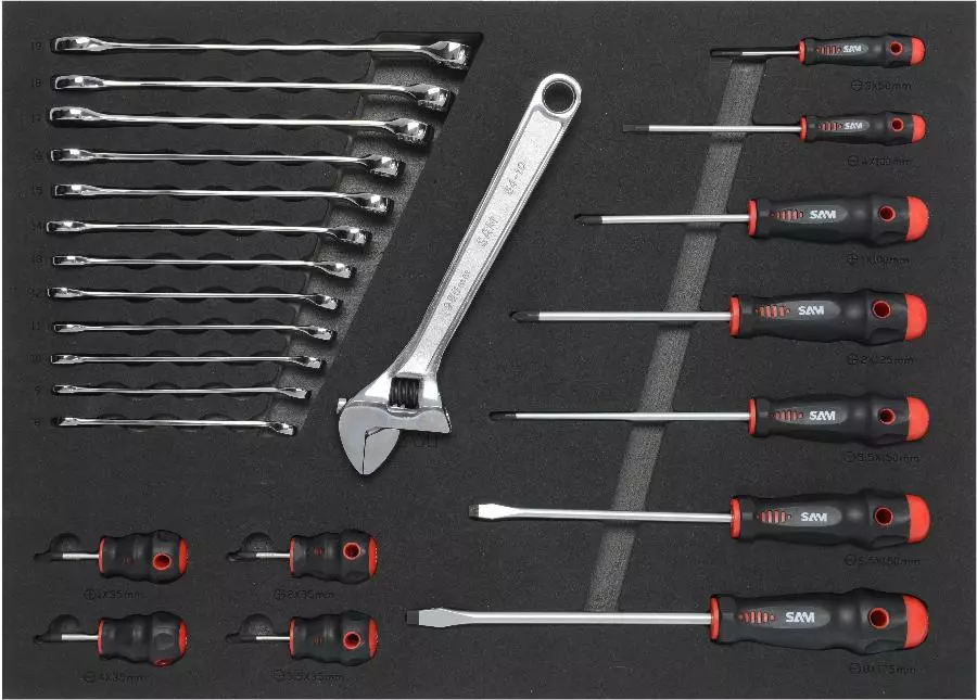 Servante 6 Tiroirs + 135 Outils De Maintenance Indus. SAM OUTILLAGE Modules Abs - 416-135SV 5 Servante 6 Tiroirs + 135 Outils De Maintenance Indus. SAM OUTILLAGE Modules Abs - 416-135SV - Image 3