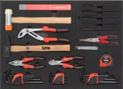 Servante 6 Tiroirs + 135 Outils De Maintenance Indus. SAM OUTILLAGE Modules Mousse - 416-135M -Outillage Soldes 416 135mz 04