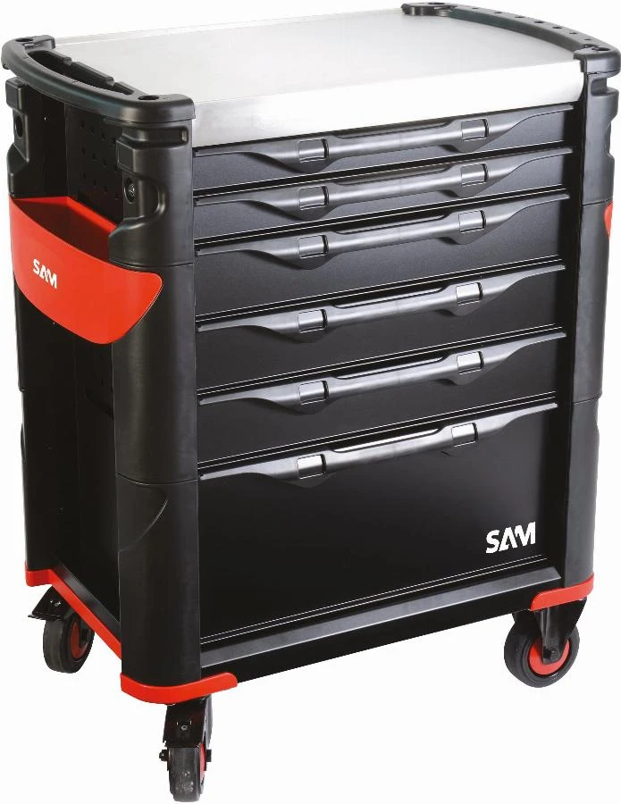 Servante Grand Volume 6 Tiroirs SAM OUTILLAGE Plateau Inox - 416 4 Servante Grand Volume 6 Tiroirs SAM OUTILLAGE Plateau Inox - 416 - Image 2