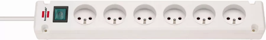 Multiprise Bremounta 6 Prises BRENNENSTUHL - 3m - H05VV-F3G1.5 Avec Interrupteur - Blanc - 1150651326 4 Multiprise Bremounta 6 Prises BRENNENSTUHL - 3m - H05VV-F3G1.5 Avec Interrupteur - Blanc - 1150651326 - Image 2