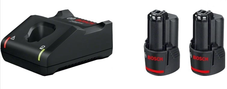 2 Batteries GBA 12V 2.0Ah + Chargeur GAL 12V-40 BOSCH - 1600A019R8 3 2 Batteries GBA 12V 2.0Ah + Chargeur GAL 12V-40 BOSCH - 1600A019R8