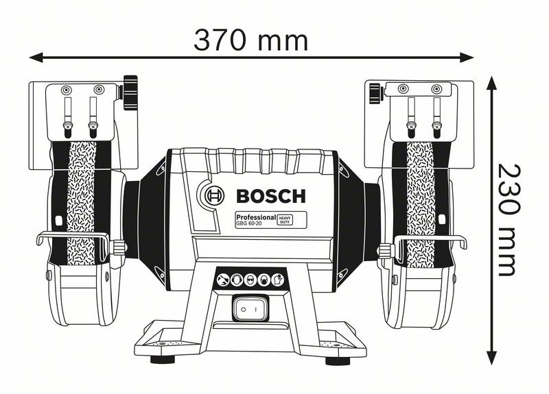 Touret à Meuler BOSCH GBG 60-20 - Ø200mm 600 W - 060127A400 4 Touret à Meuler BOSCH GBG 60-20 - Ø200mm 600 W - 060127A400 - Image 2