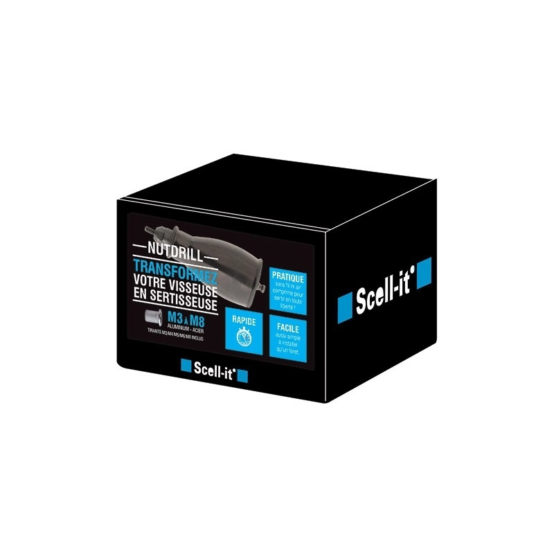 Kit Adaptateur Visseuse En Sertisseuse écrous M3 à M8 SCELL-IT - NUTDRILL-KIT 4 Kit Adaptateur Visseuse En Sertisseuse écrous M3 à M8 SCELL-IT - NUTDRILL-KIT - Image 2