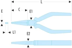 Pince à Bec Plat FACOM 160 Mm - 188A.16CPE
