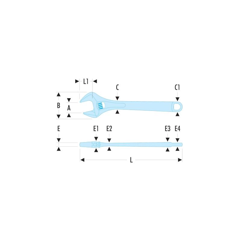 Clé à Molette 10" FACOM Réglage Rapide - Lg.255 Ouv. 38 Mm - 101.10G 3 Clé à Molette 10" FACOM Réglage Rapide - Lg.255 Ouv. 38 Mm - 101.10G