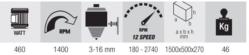 Perçeuse à Colonne Au Sol FEMI - Mandrin De 16mm - DP12-943 4 Perçeuse à Colonne Au Sol FEMI - Mandrin De 16mm - DP12-943 - Image 2