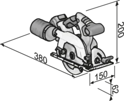 Scie Circulaire Sur Batterie 18,0 V CS 18.0-EC FLEX - Accessoires + L-Boxx - Sans Batterie Ni Chargeur - 417939 -Outillage Soldes FLE00048 4