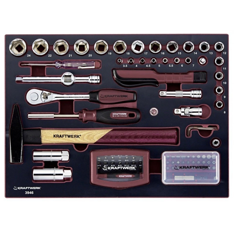 Coffret D'outils Pro-Line 1/4" + 3/8" KRAFTWERK 151 Pièces - 3946 5 Coffret D'outils Pro-Line 1/4" + 3/8" KRAFTWERK 151 Pièces - 3946 - Image 3