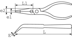 Pince A Bec Demi Rond Coude PVC 160 Mm SAM - 24316P -Outillage Soldes SAM01241 5