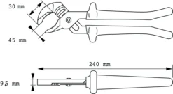 Pince Multiprise A Crans Demi-lune Isolee SAM - Z19925 -Outillage Soldes SAM05962 5