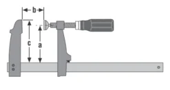 Presse à Vis Avec Frein Et Manche Bois Serrage 50cm URKO Tige 40x10mm Saillie 140mm - 1519050