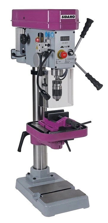 Perceuse à Colonne SIDAMO 20EV Mono - 1200W - Avec étau Pro BSF120, Mandrin Et Jeu De Brides - 20502054 3 Perceuse à Colonne SIDAMO 20EV Mono - 1200W - Avec étau Pro BSF120, Mandrin Et Jeu De Brides - 20502054