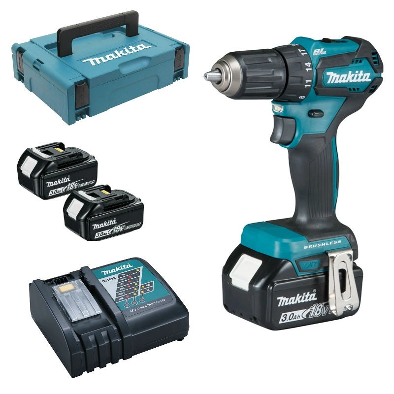 Perceuse Visseuse MAKITA 18V Li-ion 3Ah - Ø13mm - 410W - 2 Batteries + 1 Chargeur + 1 Malette Transport - DDF483RFJ 10 Perceuse Visseuse MAKITA 18V Li-ion 3Ah - Ø13mm - 410W - 2 Batteries + 1 Chargeur + 1 Malette Transport - DDF483RFJ - Image 8