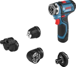 Perceuse/Visseuse BOSCH GSR 12 V-15 FC - Multifonction FlexiClick SET + 2 Batteries 2.0 Ah + 4 Accessoires - 06019F6000 -Outillage Soldes VOA60093 2