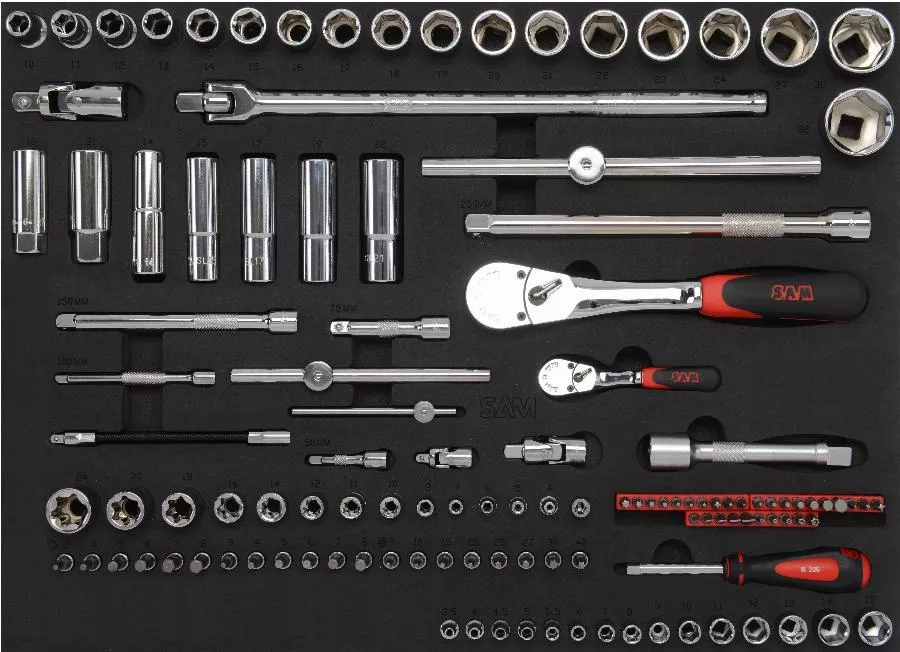 Servante Servi 630N + 200 Outils Maintenance Indus. SAM OUTILLAGE Modules Mousse - CPP-200M4 4 Servante Servi 630N + 200 Outils Maintenance Indus. SAM OUTILLAGE Modules Mousse - CPP-200M4 - Image 2