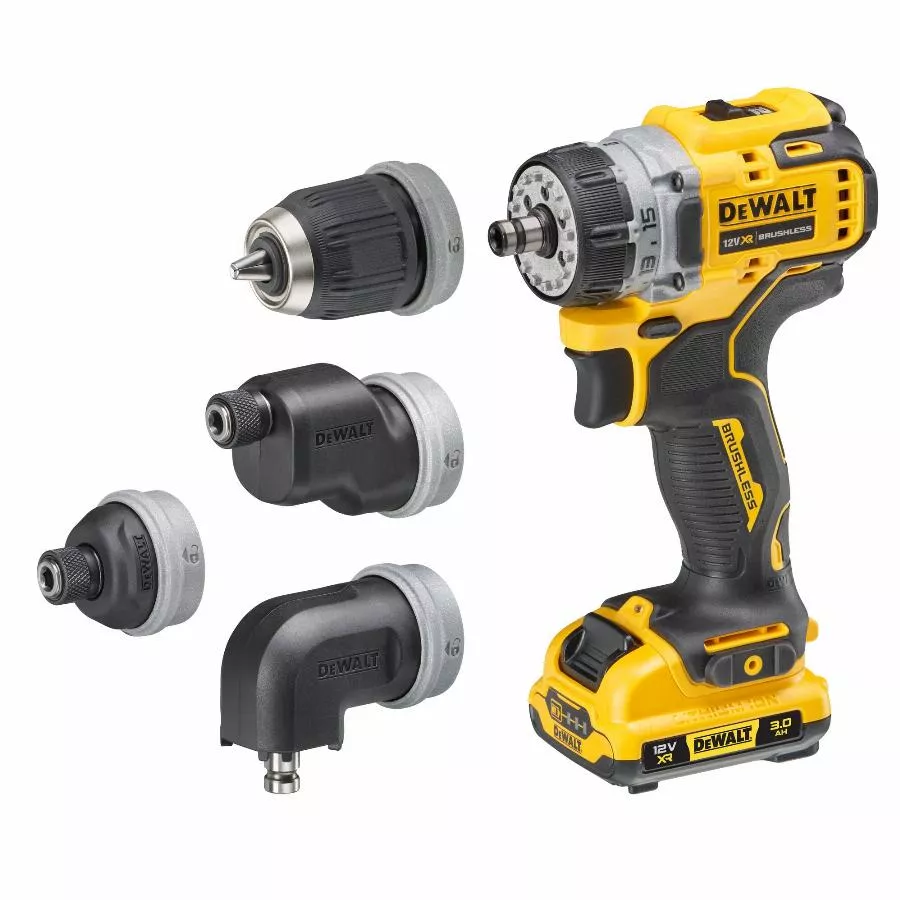Perceuse Visseuse à Têtes Multiples XR 12V 3Ah Li-Ion Brushless DEWALT - DCD703L2T-QW 4 Perceuse Visseuse à Têtes Multiples XR 12V 3Ah Li-Ion Brushless DEWALT - DCD703L2T-QW - Image 2
