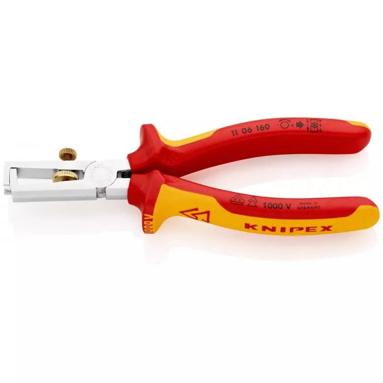 Pince à Dénuder KNIPEX Ressort D'ouverture Universel - Isolé 1000 V - 160 Mm - 11 06 160 4 Pince à Dénuder KNIPEX Ressort D'ouverture Universel - Isolé 1000 V - 160 Mm - 11 06 160 - Image 2