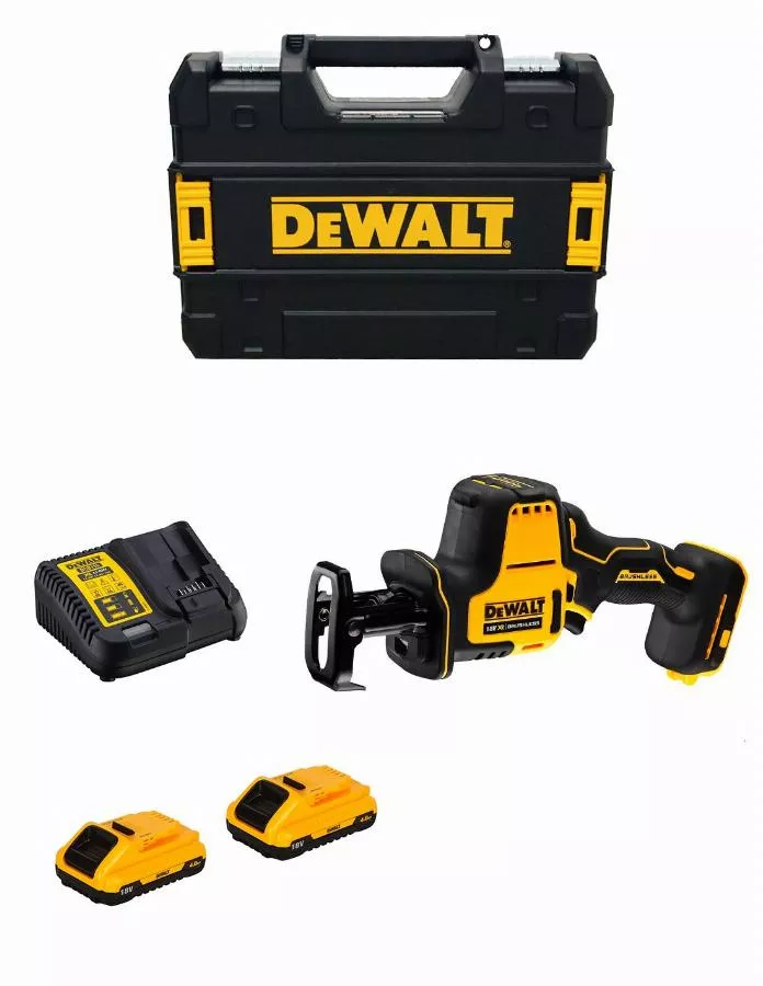 Scie Sabre Compacte DEWALT XR 18V - 2 Batteries 5.0 Ah Li-ion Brushless - DCS369P2-QW 4 Scie Sabre Compacte DEWALT XR 18V - 2 Batteries 5.0 Ah Li-ion Brushless - DCS369P2-QW - Image 2