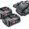 Starter Set 2 Batteries 18V 2.5Ah + Chargeur BOSCH - 1600A011LD -Outillage Soldes stareter set 18 v 2 batteries 25 ah al 1830 cv 43969 hires png rgb oneux 319626 w 750 h 421